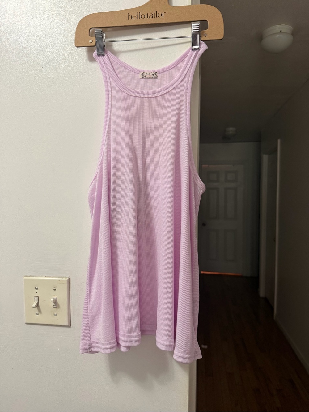Free People Light Pink Ribbed Tank Top - Picture 2 of 4
